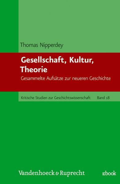 Gesellschaft, Kultur, Theorie: Gesammelte Aufsätze zur neueren Geschichte (Kritische Studien zur Geschichtswissenschaft)