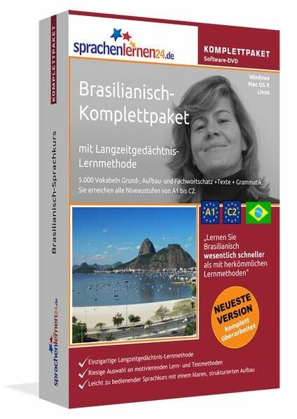 Sprachenlernen24.de Brasilianisch-Komplettpaket (Sprachkurs): DVD-ROM für Windows/Linux/Mac OS X inkl. integrierter Sprachausgabe mit über 5700 ... mit über 5700 Vokabeln und Redewendungen