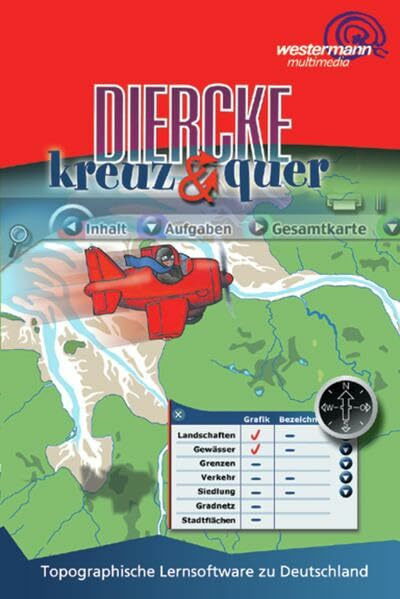 Diercke kreuz & quer, 1 CD-ROM: Topographische Lernsoftware zu Deutschland. Für Windows 95/98/2000/NT/ME/XP oder MacOS Version 9.0. 3.-6. Schuljahr. Einzellizenz