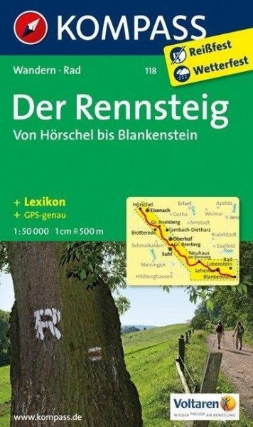 Der Rennsteig - Von Hörschel bis Blankenstein 1 : 50 000