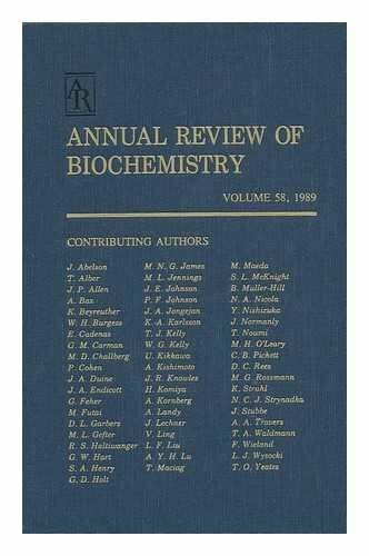 Annual Review of Biochemistry: 1989