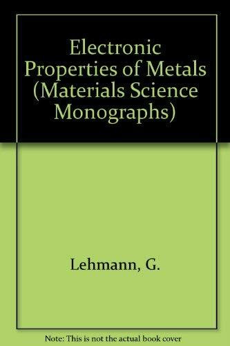 Electronic Properties of Metals (Materials Science Monographs)