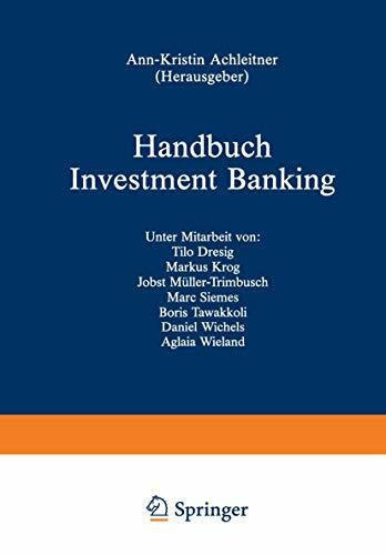 Handbuch Investment Banking