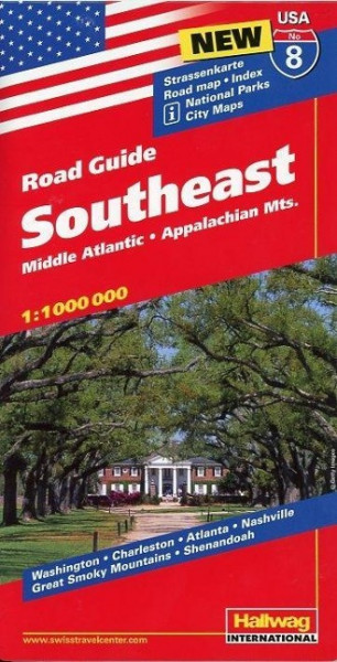 Hallwag USA Road Guide 08. Southeast 1 : 1 000 000