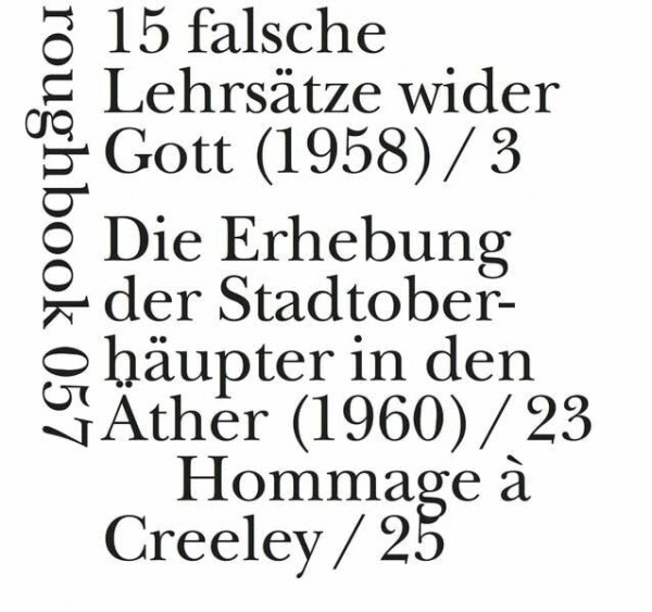 15 falsche Lehrsätze wider Gott und andere serial poems (roughbooks)