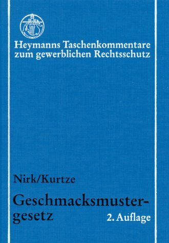 Geschmacksmustergesetz: Kommentar