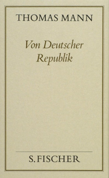 Von deutscher Republik ( Frankfurter Ausgabe)