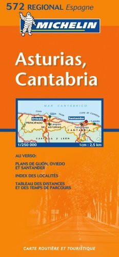 Mapa Regional Asturias, Cantabria (Michelin Regional Maps)