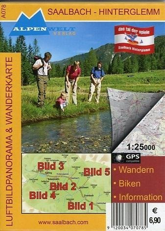 Saalbach - Hinterglemm 1 : 25 000 Luftbildpanorama & Wanderkarte