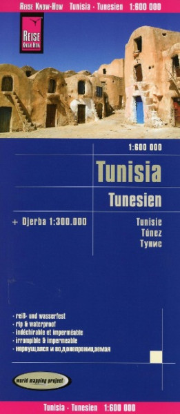 Reise Know-How Landkarte Tunesien (1:600.000) mit Djerba (1:300.000)