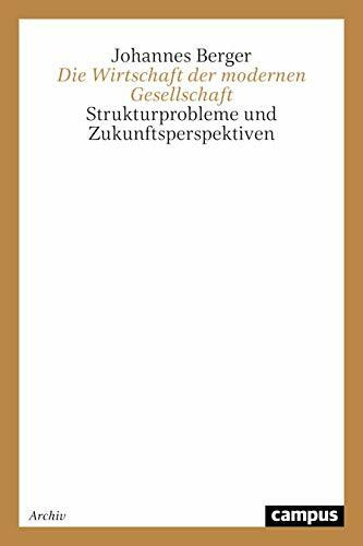 Die Wirtschaft der modernen Gesellschaft: Strukturprobleme und Zukunftsperspektiven (Theorie und Gesellschaft)