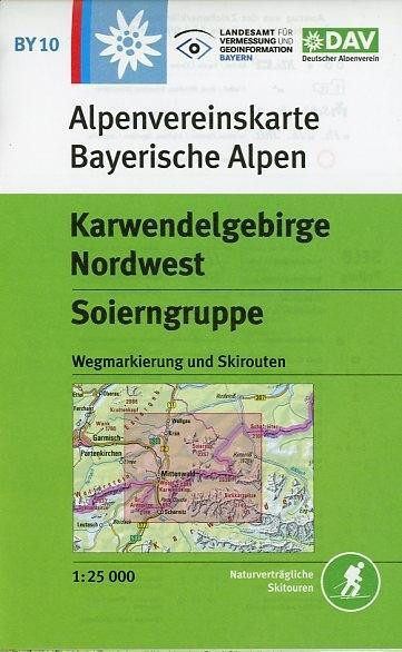 DAV Alpenvereinskarte Bayerische Alpen 10. Karwendelgebirge Nordwest, Soierngruppe 1 : 25 000