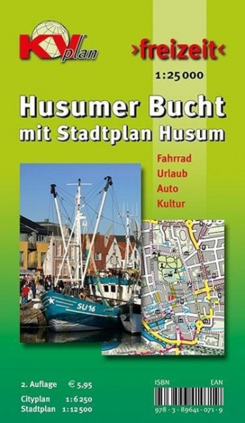 Husumer Bucht, KVplan, Radkarte/Freizeitkarte/Stadtplan, 1:25.000 / 1:12.500 /1:6.250