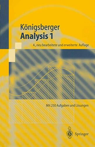 Analysis 1 (Springer-Lehrbuch) (German Edition)