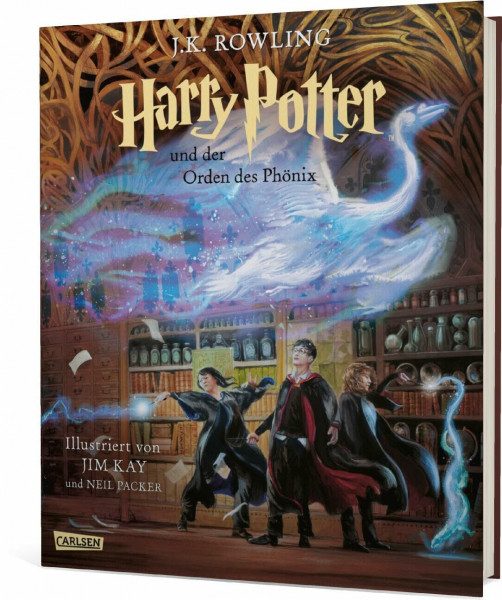 Harry Potter und der Orden des Phönix (Schmuckausgabe Harry Potter 5): Vierfarbig illustrierte Ausgabe mit großformatigen Bildern und Lesebändchen – der Kinderbuch-Klassiker zum Vorlesen