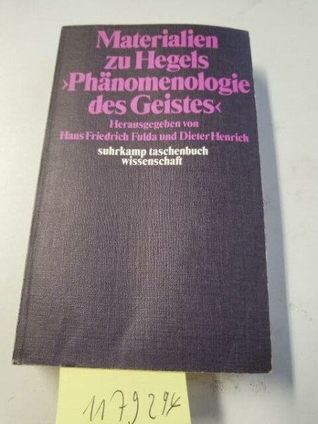 Materialien zu Hegels Phänomenologie des Geistes.