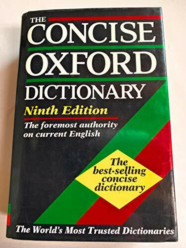 Concise Oxford Dictionary 9Th Edition (Diccionario Oxford Concise)