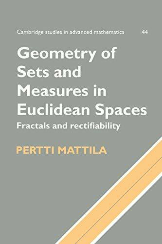 Geometry of sets and measures in Euclidean spaces. Fractals and rectifiability. (Cambridge studies in advanced mathematics, vol.44)