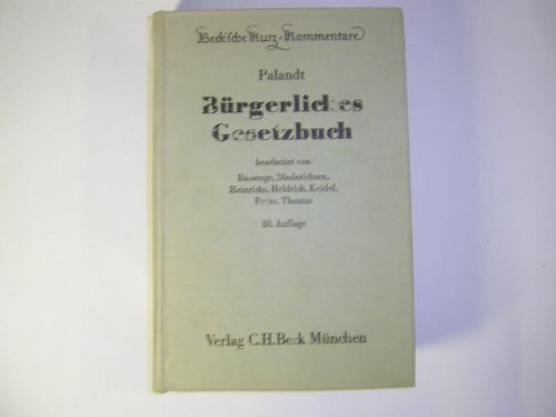 Palandt Bürgerliches Gesetzbuch