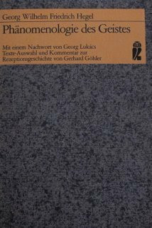 Phänomenologie des Geistes.
