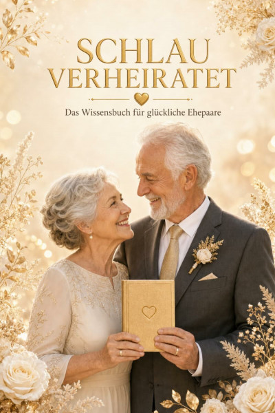 Schlau verheiratet! - Das Wissensbuch für glückliche Paare - Goldene Edition: Geschenk zur Goldenen Hochzeit | Diamantene & Eiserne Hochzeit | ... | Oma Opa Hochzeit | Hochzeitstag | Lange Ehe