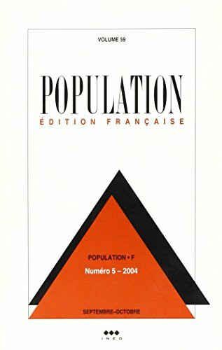 Population, Volume 59 N° 5, Sept : La conjoncture démographique en France