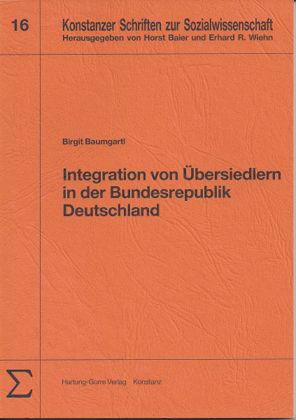 Integration von Übersiedlern in der Bundesrepublik Deutschland