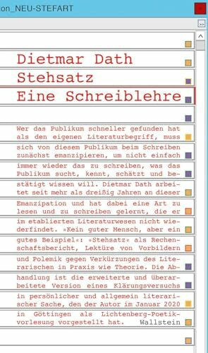 Stehsatz: Eine Schreiblehre