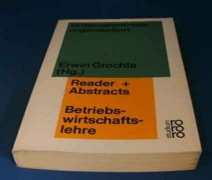 Unternehmungsorganisation. - Reinbek (bei Hamburg) : Rowohlt