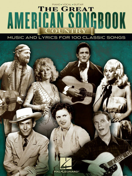 The Great American Songbook: Country Music And Lyrics For 100 Classic Songs (Songbook für Klavier, Gesang und Gitarre): Noten, Songbook für Klavier, ... for 100 Classic Songs, Piano, Vocal, Guitar