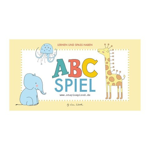 ABC-Spiel mit Tieren und Tiernamen, bestehend aus 52 Karten. Alphabet Memo-Spiel mit Tieren 52-teilig. Gedächtnis Lernspiel für Kinder zum ABC und Tiere lernen. Kinder Legekartenspiel zur Bildpaar Suc