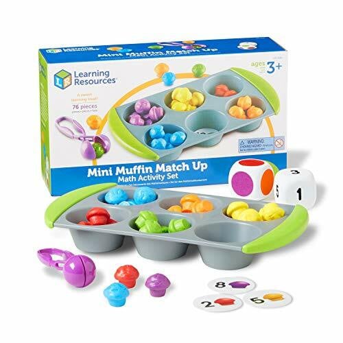 Learning Resources Mini-Muffin Sortier- und Zählspaß, Mathematikspiel für Kinder, frühe Rechenfertigkeiten, Farben und Zahlen erkennen, Feinmotorik fördern ab 3 Jahren
