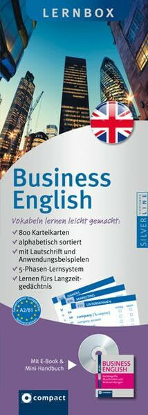 Business English - Compact Lernbox: 800 Vokabel-Karteikarten, Mini-CD & Mini-Wörterbuch Business English. Mit 5-Phasen-Lernsystem: Vokabeln lernen ... auf Mini-CD & Mini-Wörterbuch. Niveau A2/B1