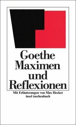 Maximen und Reflexionen: Text d. Ausg. v. 1907. Nachw. v. Isabella Kuhn. Erl. u. eingel. v. Max Hecker (insel taschenbuch)