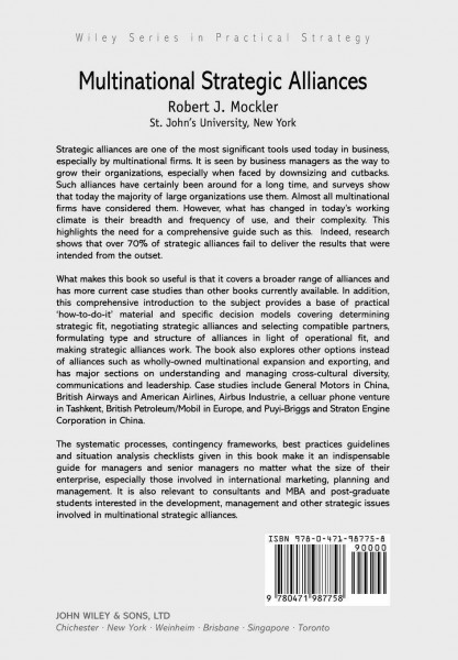 Multinational Strategic Alliances (Wiley Series in Practical Strategy)