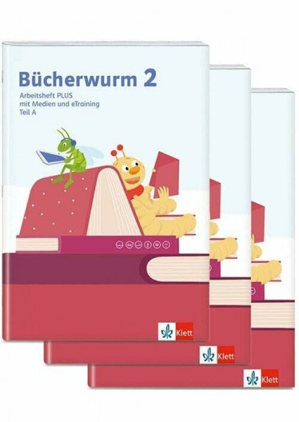 Bücherwurm 2: Arbeitsheft PLUS mit Medien und eTraining Klasse 2 (Bücherwurm. Ausgabe ab 2026)