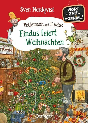 Pettersson und Findus. Findus feiert Weihnachten: Wort + Zahl = genial! Level 2 | Erstlesebuch zum spielerischen Lernen von Lesen und Rechnen für Kinder ab 7 Jahren