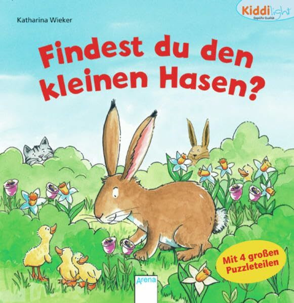 Findest du den kleinen Hasen?: Mit 4 großen Puzzleteilen