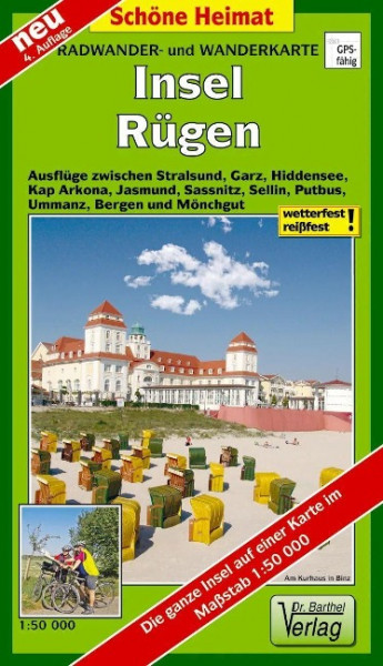 Insel Rügen Radwander- und Wanderkarte 1 : 50 000