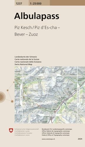 1237 Albulapass: Piz Kesch/Piz d'Es-ch - Bever - Zuoz (Landeskarte 1:25 000, Band 1237) 1237 Albulapass: Piz Kesch/Piz d'Es-ch - Bever - Zuoz (Landeskarte 1:25 000, Band 1237)