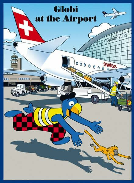 Globi at the Airport; Globi am Flughafen, englische Ausgabe