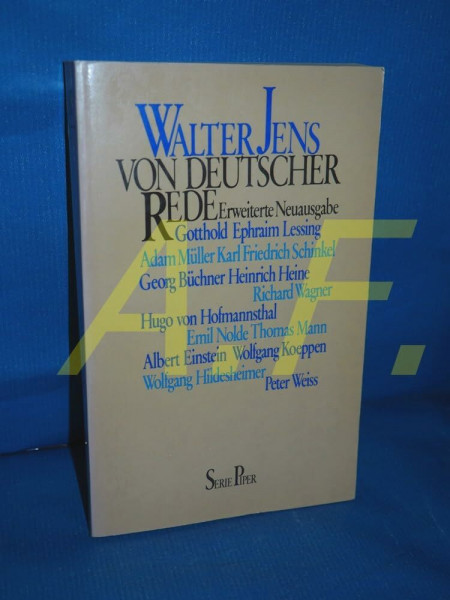 Von deutscher Rede (Piper Taschenbuch)