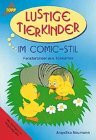 Lustige Tierkinder: Fensterbilder aus Tonkarton im Comic-Stil