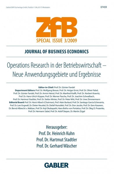 Operations Research in der Betriebswirtschaft 3/2009