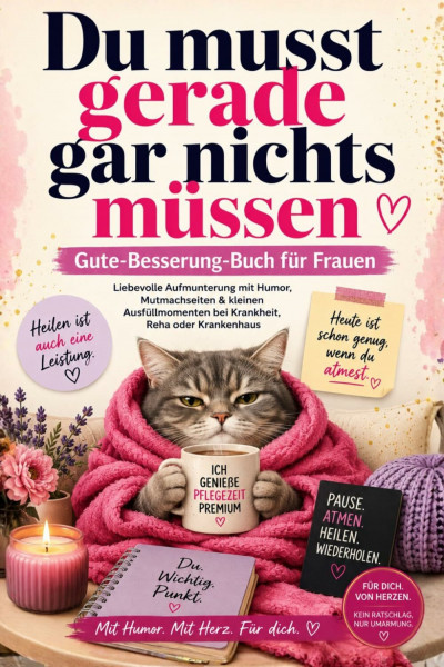 Du musst gerade gar nichts müssen - Gute-Besserung-Buch für Frauen: Liebevolle Aufmunterung mit Humor, Mutmachseiten & kleinen Ausfüllmomenten bei Krankheit, Reha oder Krankenhaus