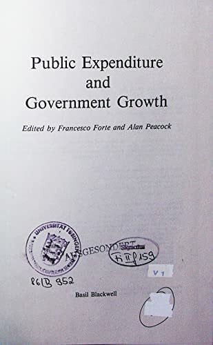 Public Expenditure and Government Growth