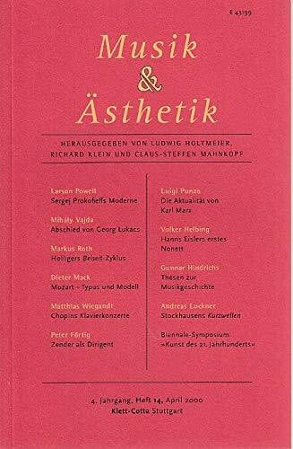 Musik und Ästhetik, 4. Jahrgang, Heft 14, April 2000