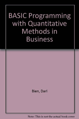 BASIC Programming with Quantitative Methods in Business