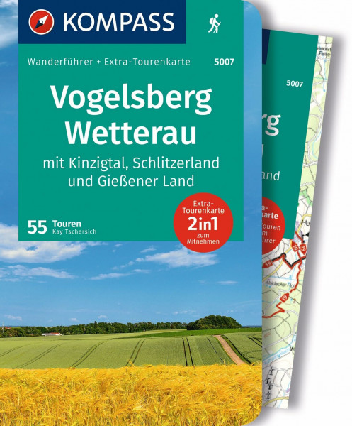 KOMPASS Wanderführer Vogelsberg-Wetterau, 55 Touren mit Extra-Tourenkarte: GPS-Daten zum Download
