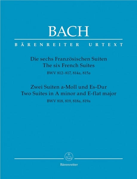 Die sechs Französischen Suiten / Zwei Suiten in a-Moll und Es-Dur BWV 812-819. Spielpartitur, Sammelband, Urtextausgabe